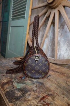 LEATHER AND VODKA PAPILLION PM CHOCOLATE 35CT BISBEE TURQUOISE BAG -Johny Clothing Shop 0D6A0048