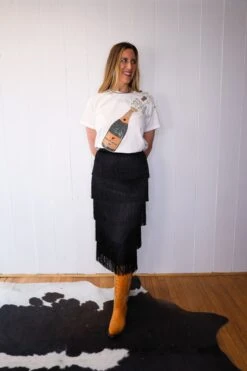 BEULAHSTYLE FRINGE SKIRT -Johny Clothing Shop 0D6A0134