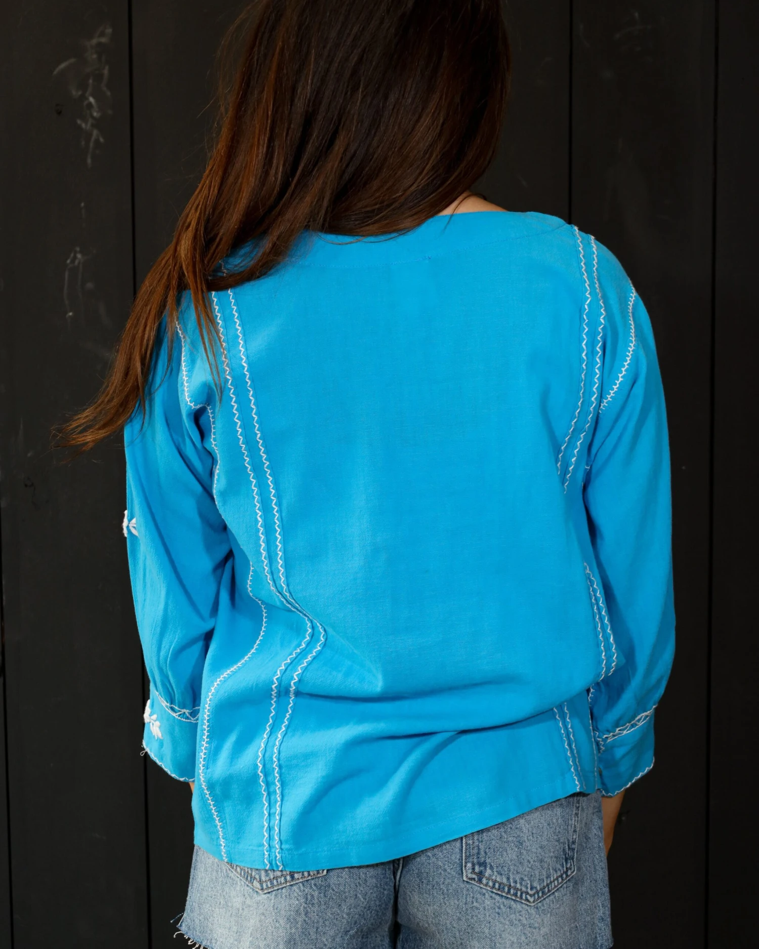 LONGSLEEVE EMBROIDERED BLOUSE 9 LONGSLEEVE EMBROIDERED BLOUSE - Image 9