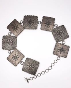 RANCH ANGEL WOMEN'S SQUARE CONCHO CHAIN BELT