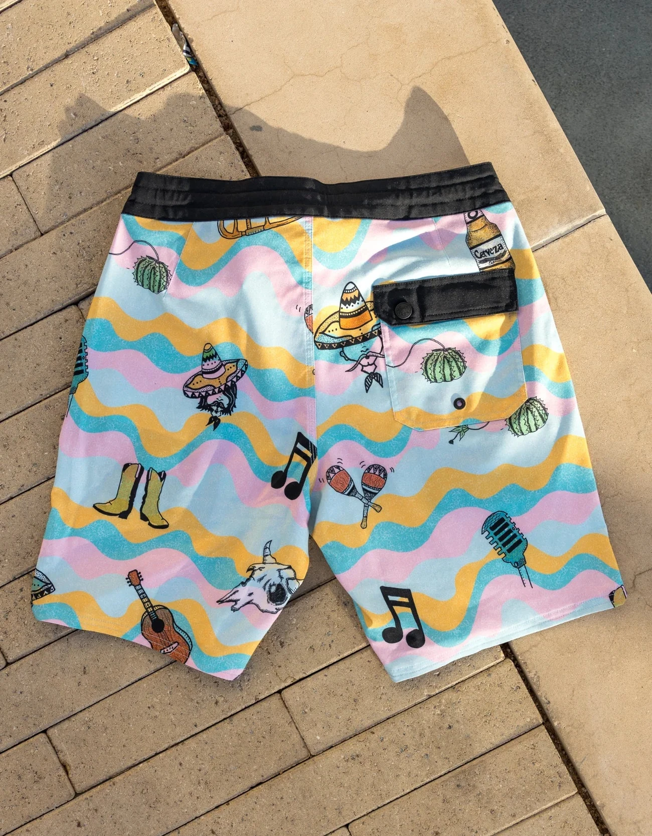 BAJA LLAMA LOS THREE AMIGOS - SHIPWRECKS 18" BOARDSHORTS 3 BAJA LLAMA LOS THREE AMIGOS - SHIPWRECKS 18" BOARDSHORTS - Image 3
