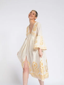 SMF BELL SLEEVE PRINT DRESS