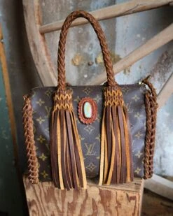 LEATHER AND VODKA SPEEDY 25 CAMEL 30CT TYRON TURQUOISE BAG