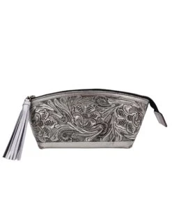 QUE CHULA CHICA SILVER COSMETIC BAG