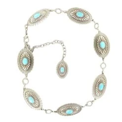 Turquoise Oval Concho Belt