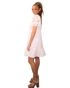 S'EDGE GAUZE LACE SLEEVE DRESS -Johny Clothing Shop 40 b5c6267f d8bf 473c b9e2 8f2571b08808