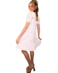 S'EDGE GAUZE LACE SLEEVE DRESS -Johny Clothing Shop 42 c2367c26 0b49 4277 a6eb fe2d0d1489a6