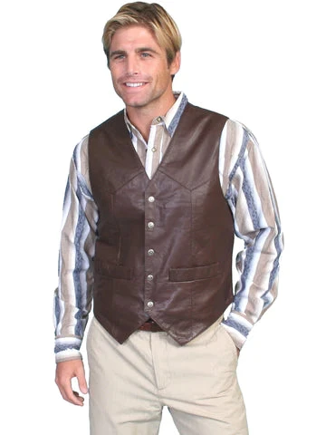 SCULLY MEN'S SOFT TOUCH LAMB BROWN VEST 1 SCULLY MEN'S SOFT TOUCH LAMB BROWN VEST