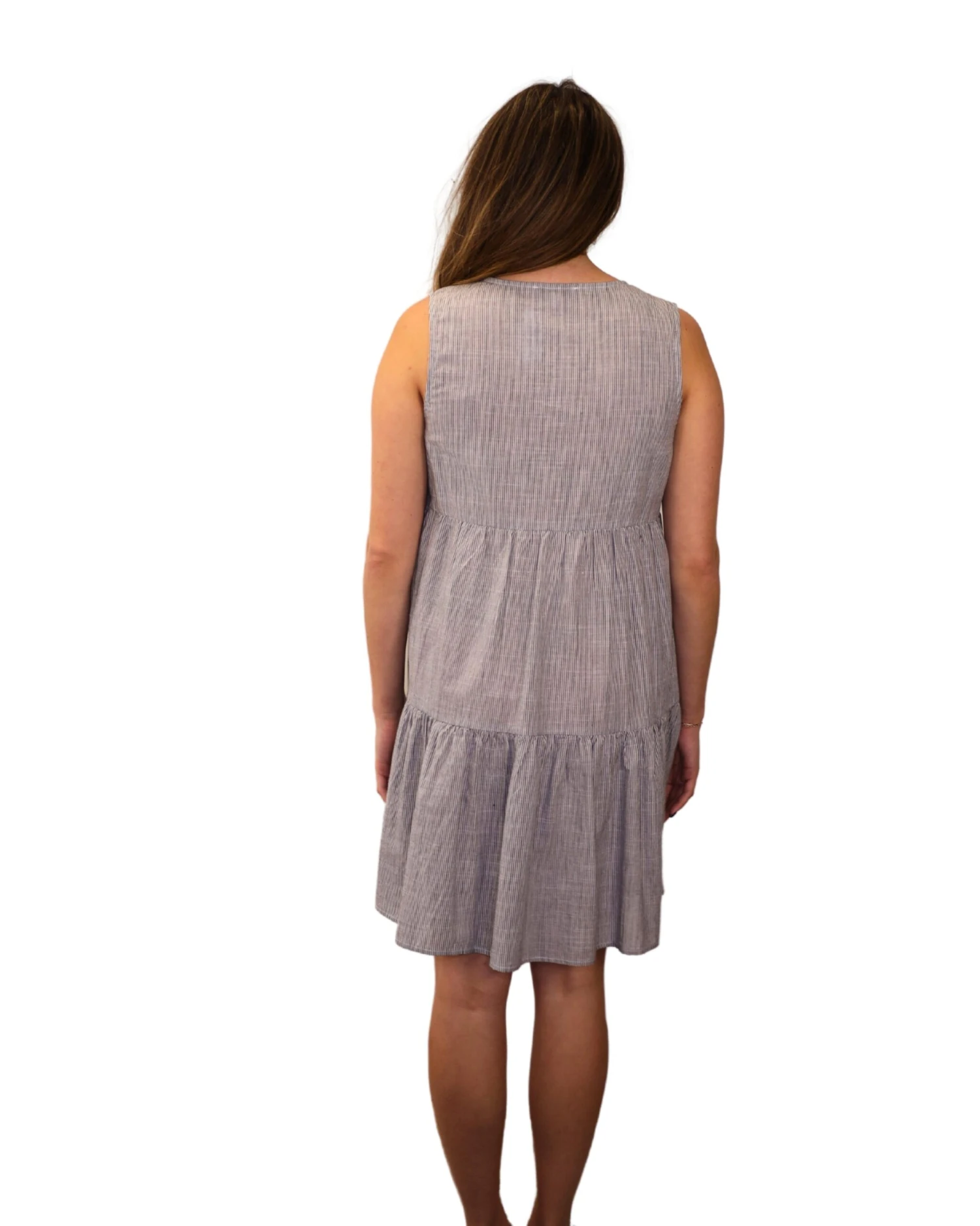 SEE AND BE SEEN SLEEVELESS FLORAL EMBROIDERED TIERED DRESS 8 SEE AND BE SEEN SLEEVELESS FLORAL EMBROIDERED TIERED DRESS - Image 8