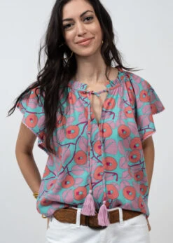 IVY JANE FLUTTER SLEEVE BLOUSE -Johny Clothing Shop 650277 3 800x1125 1