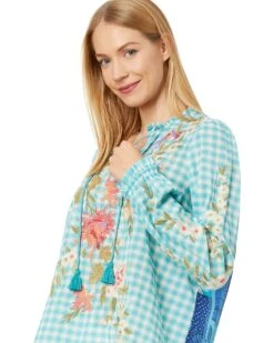 JOHNNY WAS Nalina Ruffle Scarf Back Blouse -Johny Clothing Shop 81QPYyyY XL. AC SR1472 1840