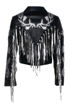 AZALEA WANG RIDE-EM SILVER FRINGE WESTERN JACKET -Johny Clothing Shop AZALEA WANG RIDE EM SILVER FRINGE WESTERN JACKET 3