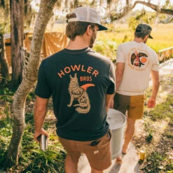 HOWLER MEN'S COYOTE HOWL POCKET TEE -Johny Clothing Shop BRM4885