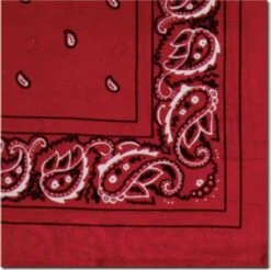 RED BANDANA SILK WILDRAG