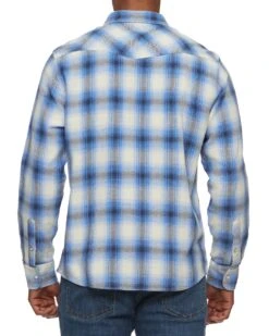 FLAG AND ANTHEM FINDLAY VINTAGE WASHED WESTERN SHIRT -Johny Clothing Shop DS SP23WS1164 FINDLAY LS VINTAGE WASH WESTERN SHIRT BLUE BLACK WHITE 965 1800x1800 34cadd34 1dee 4dcb b832 dfc8b3aaca7c