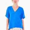DEAR JOHN JAILEE ROLLED SLEEVE TOP SKYDIVER