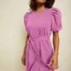NATION EVANGELINE BELTED MINI DRESS