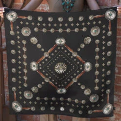 FLAGSTAFF LONG & TALL SCARF -Johny Clothing Shop FringeScarves Flagstaff Conchos Black scarf wildrags 7 590x 8904380d 3fe9 499b 888a 711c5f5996de