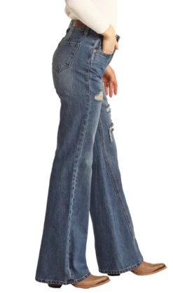 ROCK AND ROLL DENIM WOMEN'S HIGH RISE PALAZZO FLARE JEANS -Johny Clothing Shop RRWD8HR0GX Side 10811