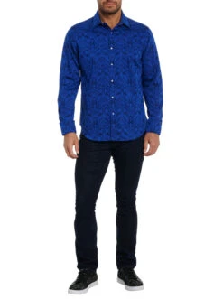 ROBERT GRAHAM HIGHLAND LONG SLEEVE WOVEN SHIRT- NAVY -Johny Clothing Shop RS221000CF HIGHLAND NAVY 01 600x 6e4c50cd 3b6f 4649 aabd 1f3ac6cf60f3