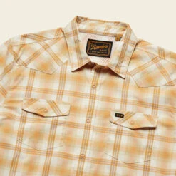 HOWLER MEN'S H Bar B Tech Longsleeve Shirt- HOME TEAM -Johny Clothing Shop S23 LS Shirts HBarB Tech Leon Plaid Home Team Flat Angle