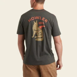 HOWLER MEN'S COYOTE HOWL POCKET TEE -Johny Clothing Shop S23 Pocket Tee Howler Coyote Antique Black Back e28527d3 8c38 49ee a7fa 10e3149a95f5
