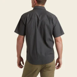 HOWLER MEN'S Crosscut Deluxe Shortsleeve Shirt -Johny Clothing Shop S23 SS Shirts Crosscut Deluxe SS Pictograph Black Chambray Back 25b726a9 ca31 4f65 9289 4c8c6c3c7a8d