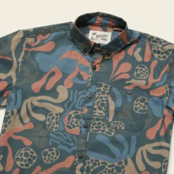 HOWLER MEN'S Mansfield Shirt- CITRON -Johny Clothing Shop S23 SS Shirts Mansfield Molecular Movements Antique Black Angle