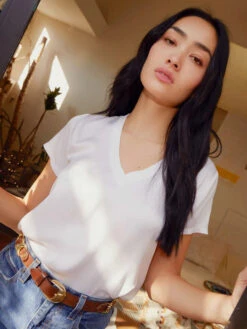 NATION JUNE V NECK TOP -Johny Clothing Shop SATIN JUNE TOP 2104HS WHT H 3 600x 9133528d 64cb 491b b7c5 0a80e815121f