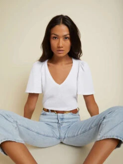 NATION VICKY FLUTTER SLEEVE TOP -Johny Clothing Shop VICKY TOP 2243JJR OPWT H 600x fb215bc1 cd53 418e 81b5 611eee31aba2