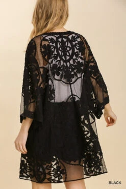 UMGEE LACE KIMONO -Johny Clothing Shop c1136 black 7