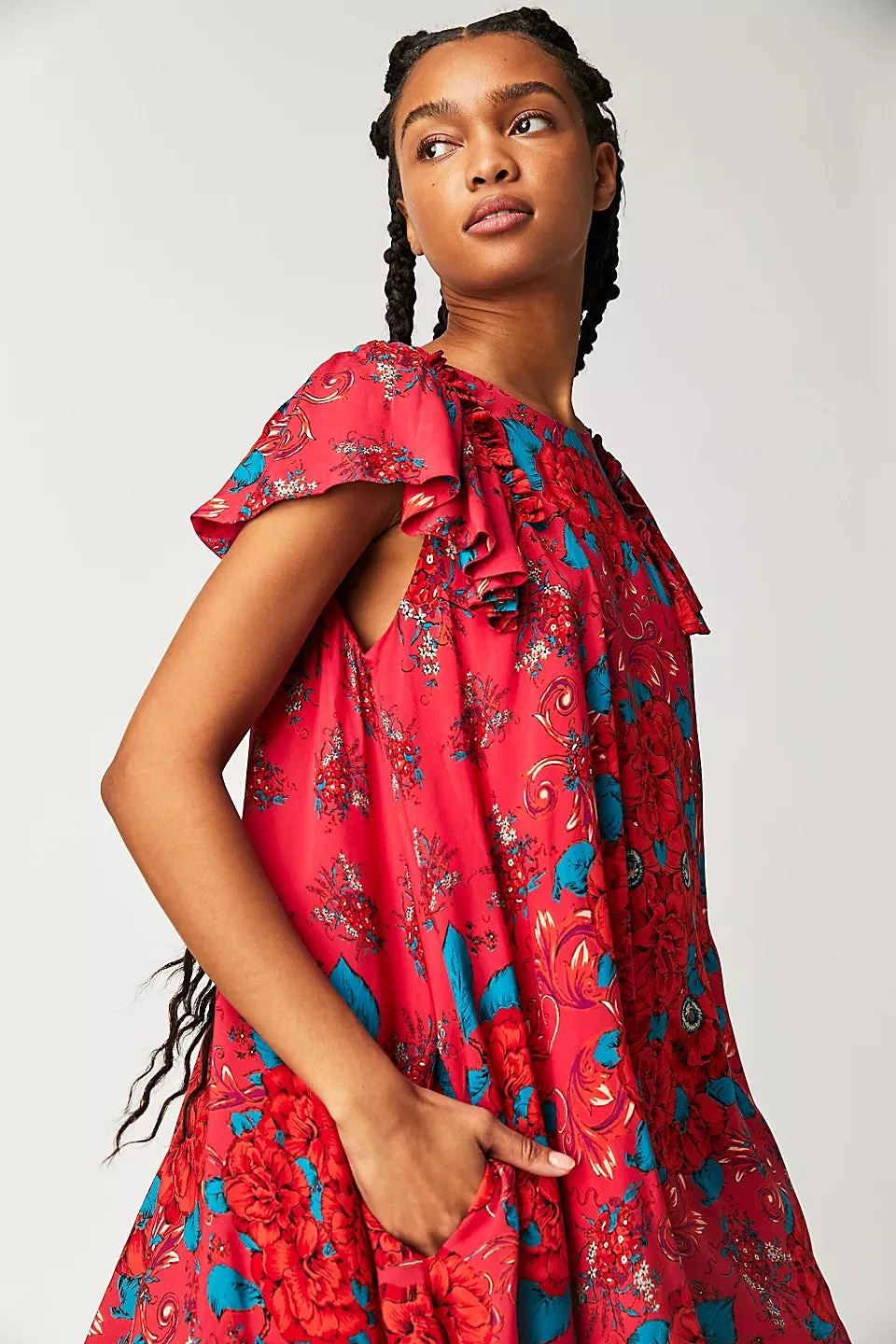 FREE PEOPLE YARA PRINTED MINI DRESS 3 FREE PEOPLE YARA PRINTED MINI DRESS - Image 3