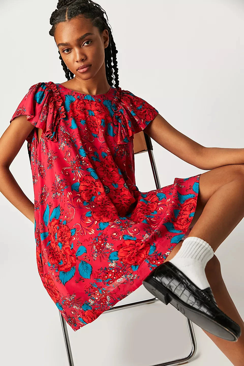 FREE PEOPLE YARA PRINTED MINI DRESS 4 FREE PEOPLE YARA PRINTED MINI DRESS - Image 4