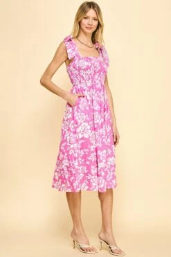 PINCH FLORAL MIDI DRESS -Johny Clothing Shop image 10