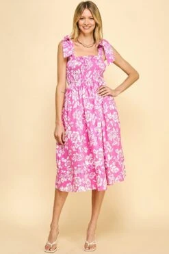 PINCH FLORAL MIDI DRESS -Johny Clothing Shop image 8