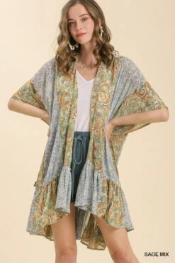 UMGEE RUFFLE SLEEVE KIMONO