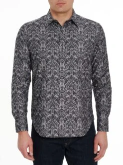 ROBERT GRAHAM HIGHLAND LONG SLEEVE WOVEN SHIRT- GREY