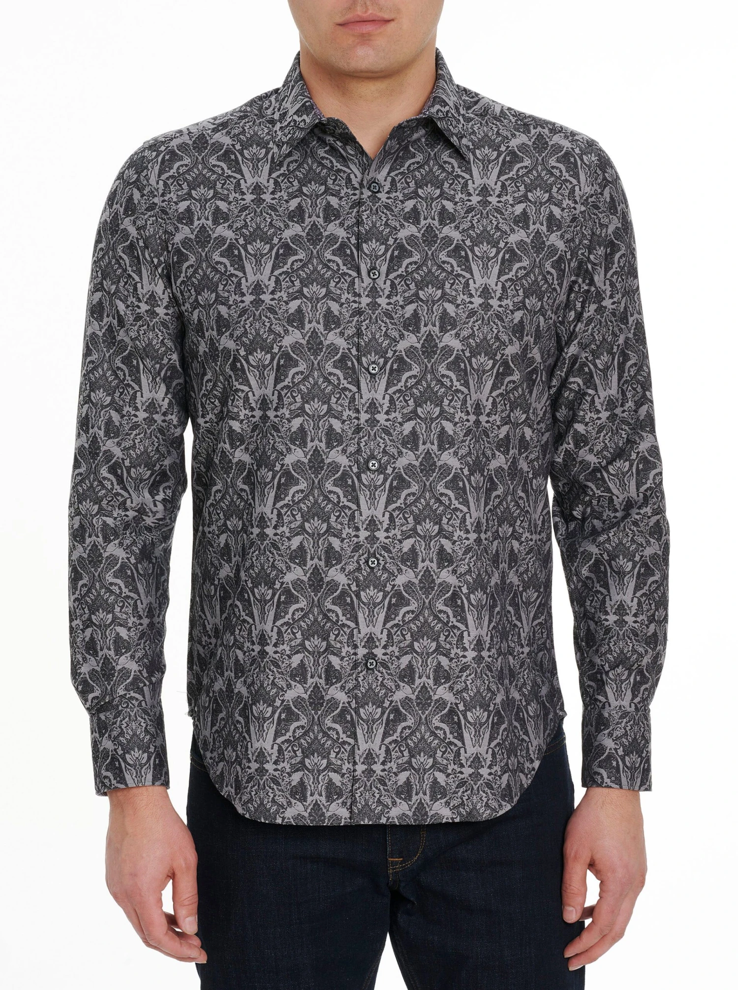 ROBERT GRAHAM HIGHLAND LONG SLEEVE WOVEN SHIRT- GREY 1 ROBERT GRAHAM HIGHLAND LONG SLEEVE WOVEN SHIRT- GREY