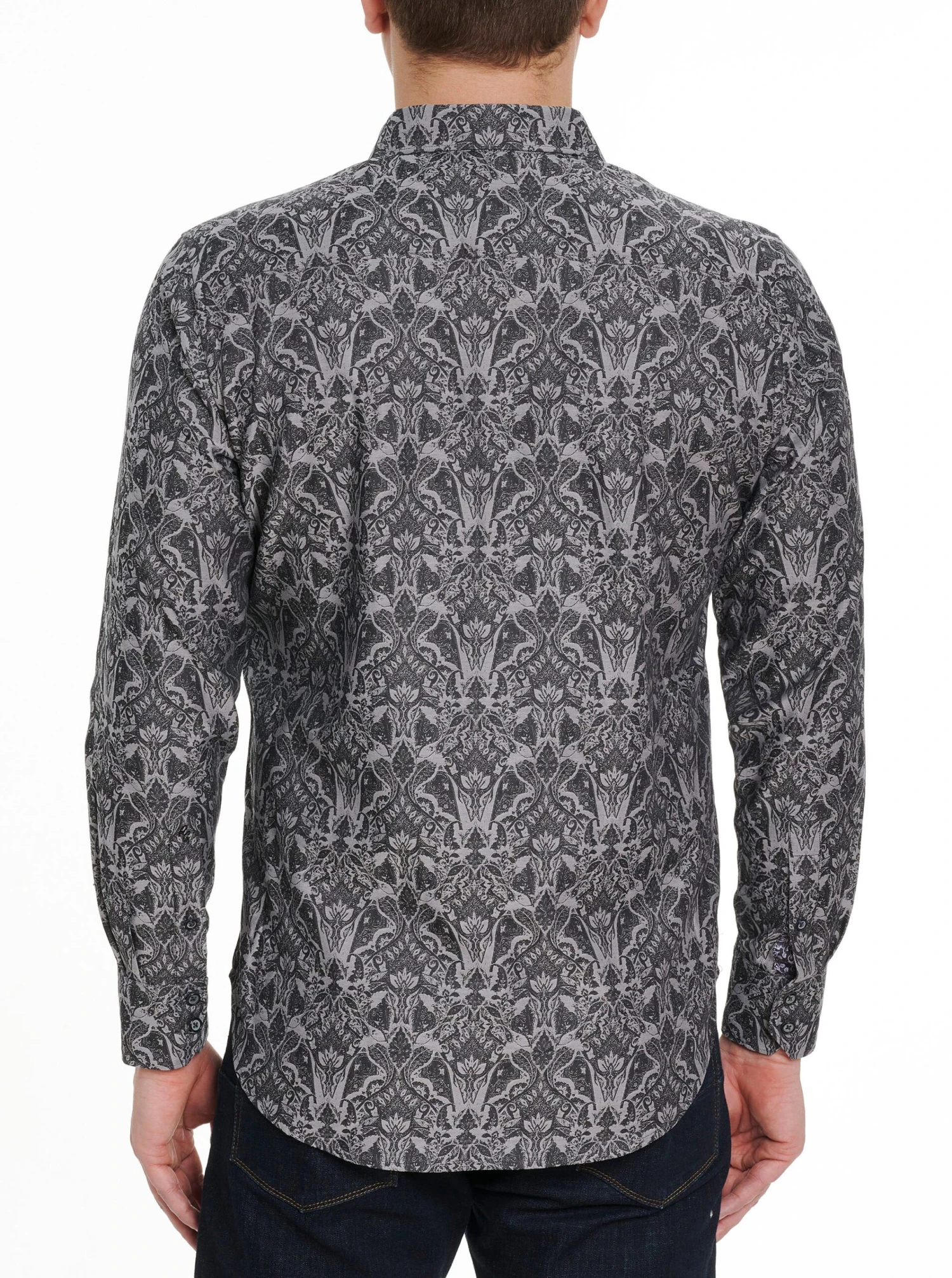 ROBERT GRAHAM HIGHLAND LONG SLEEVE WOVEN SHIRT- GREY 2 ROBERT GRAHAM HIGHLAND LONG SLEEVE WOVEN SHIRT- GREY - Image 2