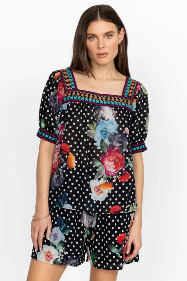 JOHNNY WAS POLKALONA SQUARE NECK BLOUSE 3 JOHNNY WAS POLKALONA SQUARE NECK BLOUSE - Image 3