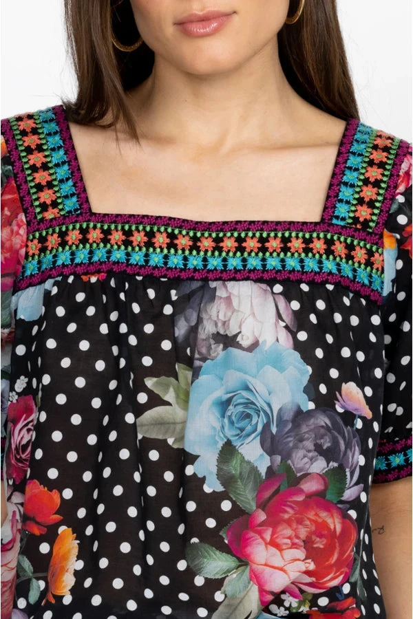 JOHNNY WAS POLKALONA SQUARE NECK BLOUSE 5 JOHNNY WAS POLKALONA SQUARE NECK BLOUSE - Image 5