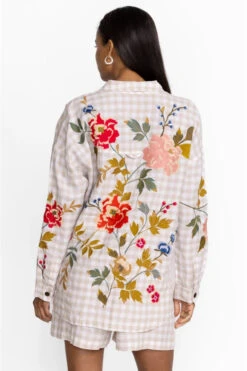 JOHNNY WAS ADELE GINGHAM POCKET BLOUSE -Johny Clothing Shop w41223 4 plaid 4